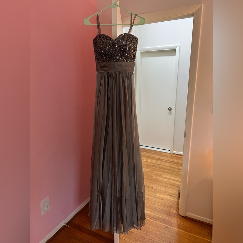 Gray prom dress